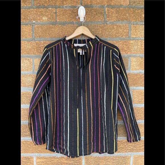 ACE & JIG METALLIC STRIPE TOP BLOUSE XS - Picture 1 of 10